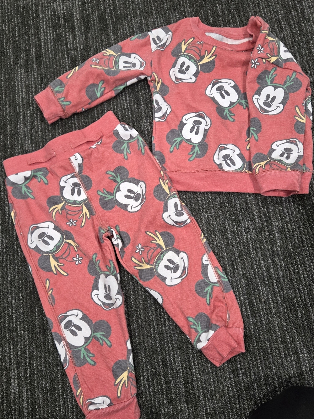 Disney Red Mickey Mouse Jogger Set Pants